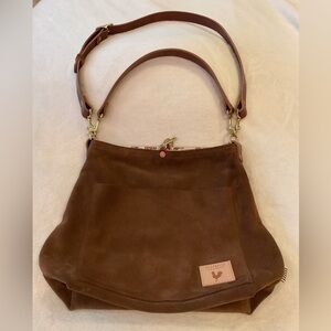 Meanwhile Back on the Farm Limited Edition Brown Suede Carryall & Crossbody